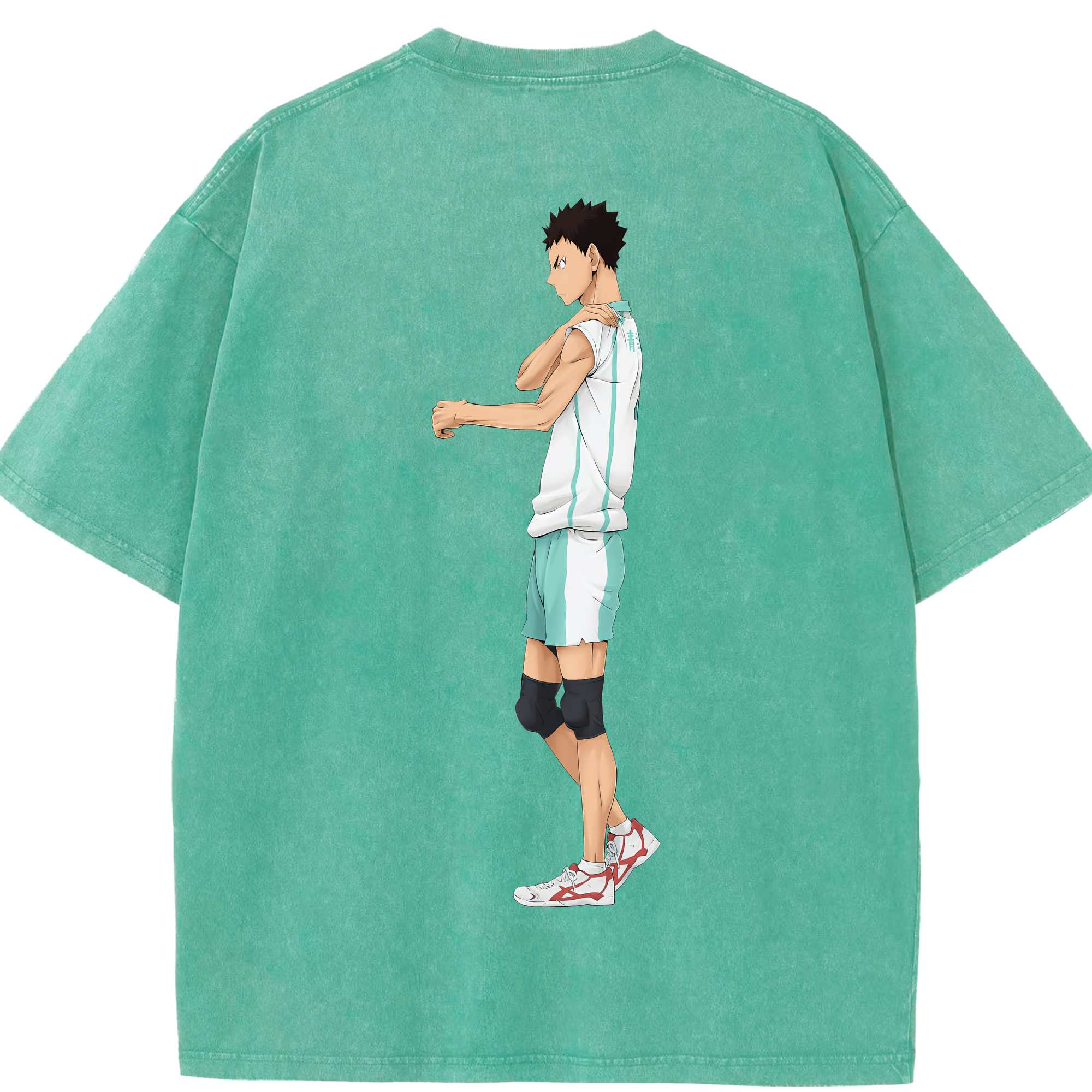 （画像用） ハイキュー!! Haikyu!! 綿100% ヴィンテージ風 半袖Tシャツ（背面プリント）